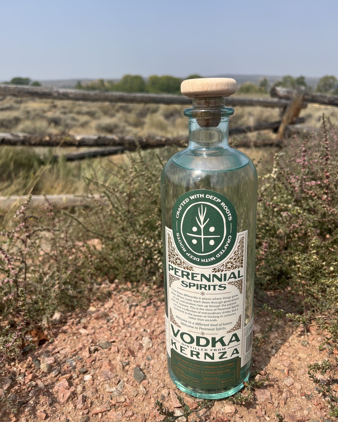 Perennial Spirits Kernza vodka bottle